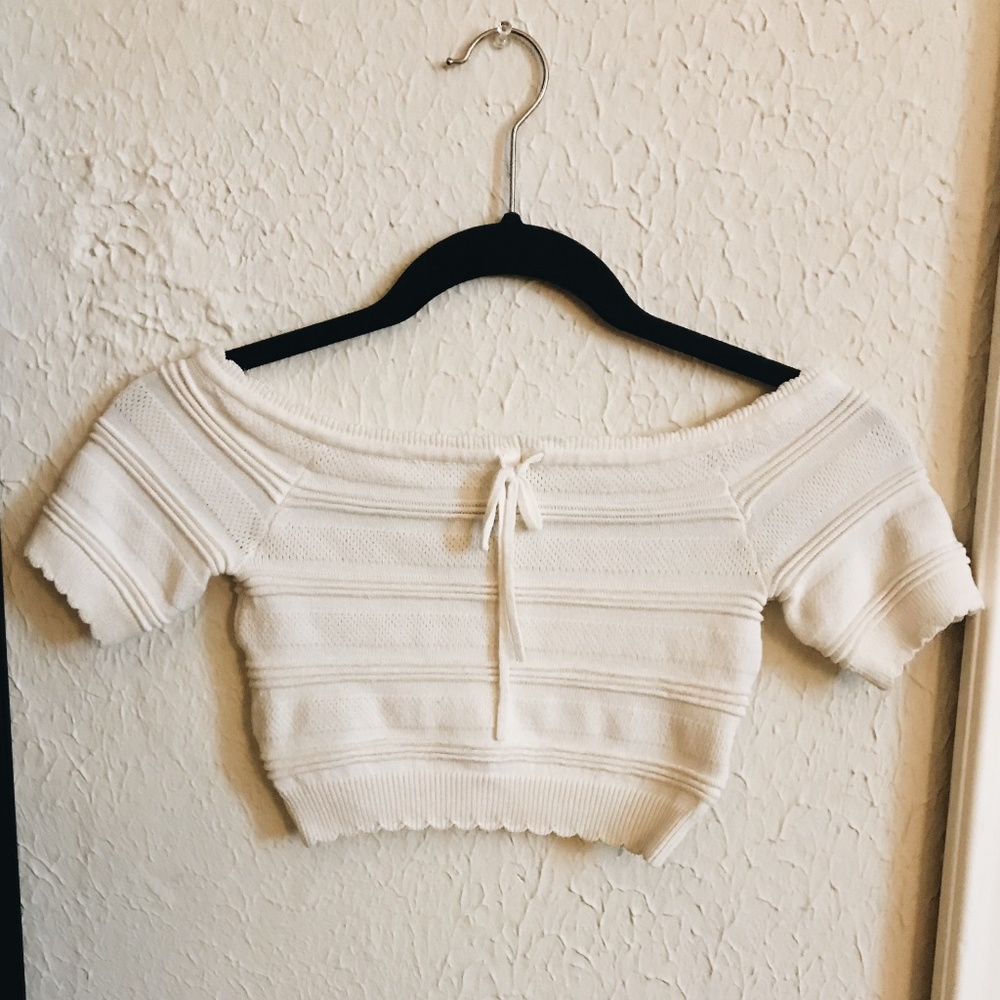 Urban Outfitters Off-The-Shoulder Crop Top